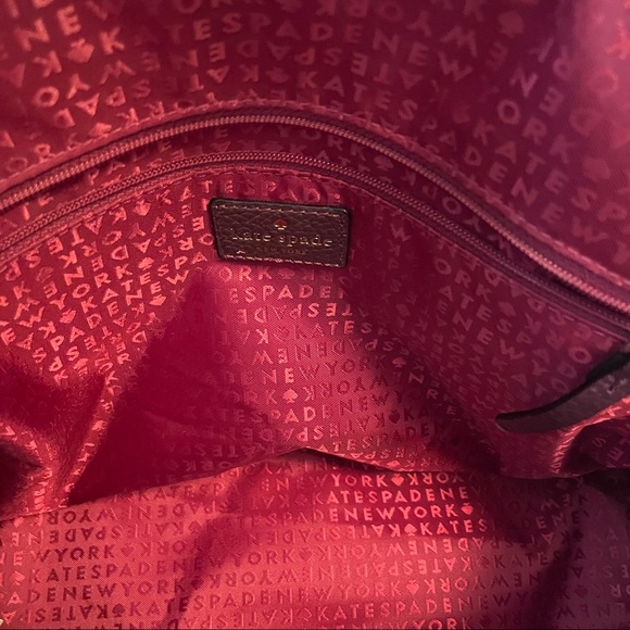 Burgundy Kate Spade Crossbody Satchel - Picture 7 of 8